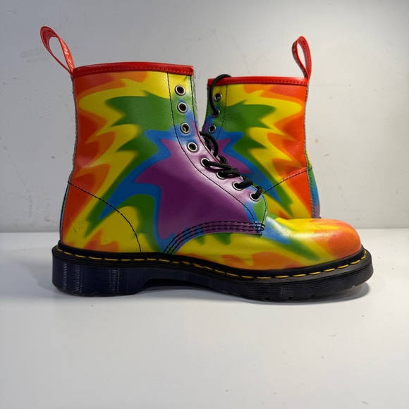 Dr Docs Martens 1460 8 Eye Tie Dye Pride Boots Unisex Men Size 9 Women’s 10 - Picture 6 of 13